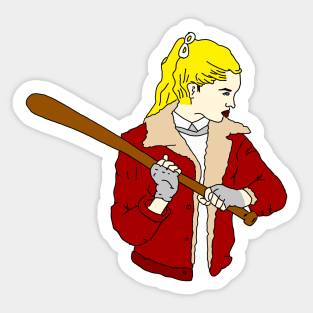 Girl with Baseball Bat Sticker